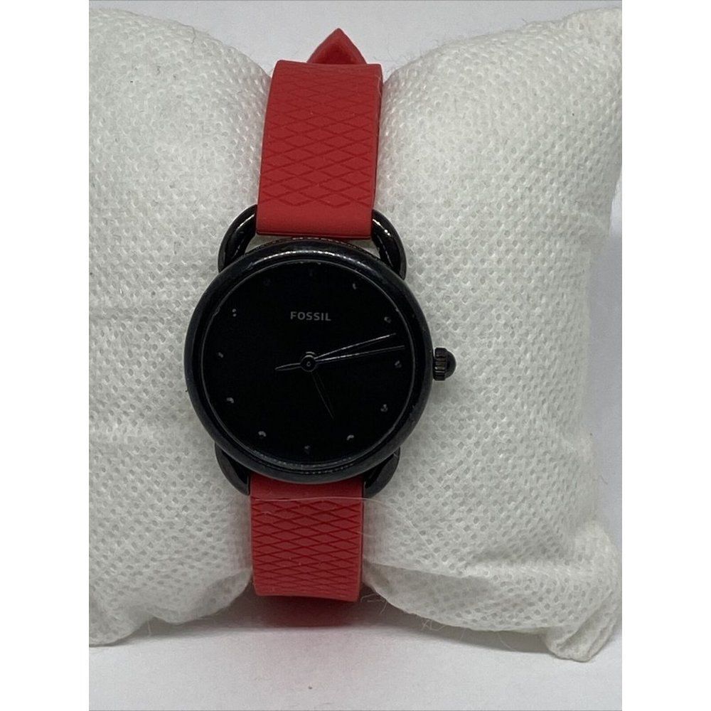 Fossil Tailor ES4489 Women's Silicone Analog Black